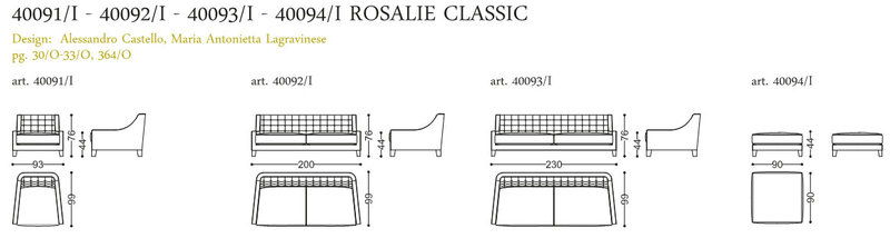 Диван Angelo Cappellini Opera Rosalie