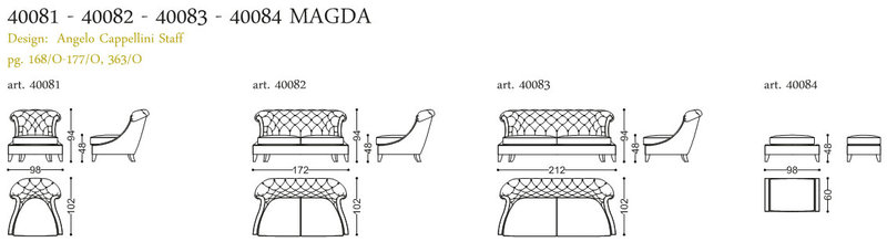 Диван Angelo Cappellini Opera Magda